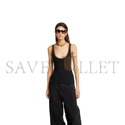 GUCCI ‎COTTON RIB TANK TOP WITH WEB 815851